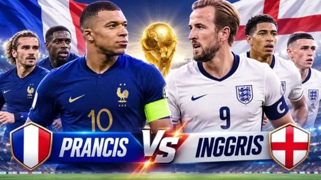 Inggris vs Prancis Piala Dunia 2026