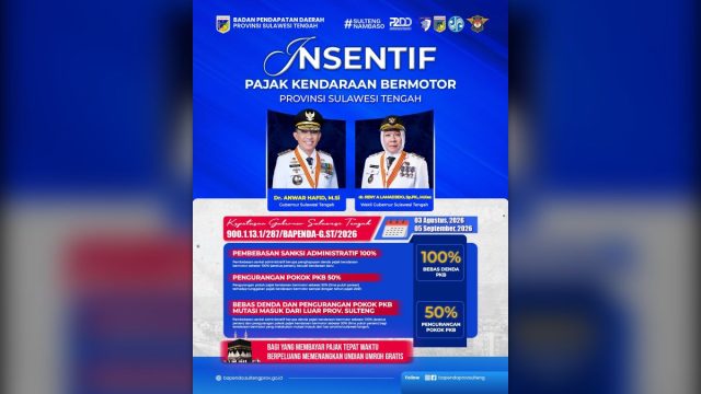Insentif Pajak Kendaraan Sulteng