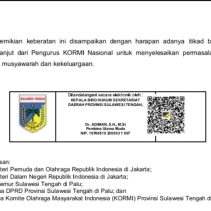 Pencabutan Tuan Rumah FORNAS IX Sulteng