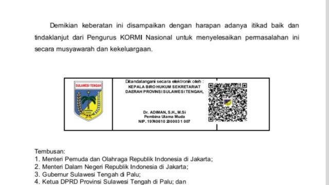 Pencabutan Tuan Rumah FORNAS IX Sulteng