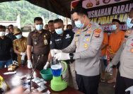 Pemusnahan Sabu Morowali Utara