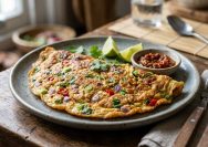 cara membuat telur dadar mengembang
