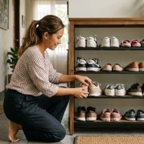 cara menata sepatu