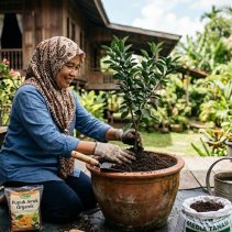 Menanam Jeruk dalam Pot