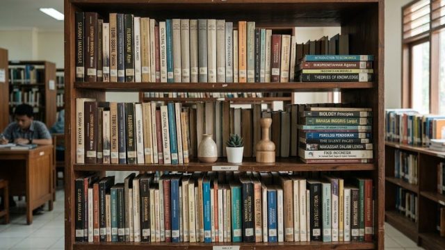 menata koleksi buku