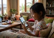 anak main media sosial