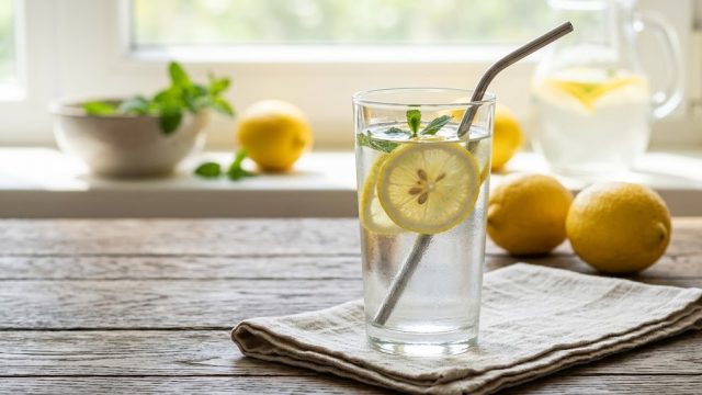 air lemon luruhkan lemak perut