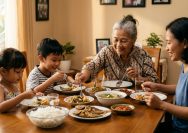 kebiasaan meja makan anak